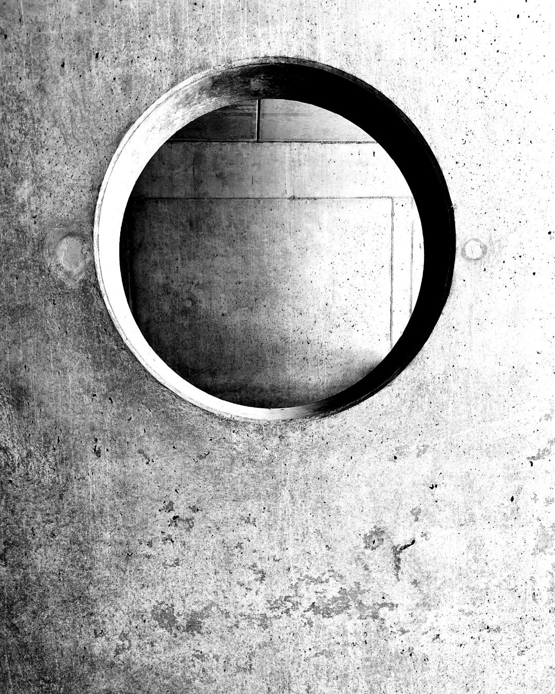 Abstract photo of hole in wall.