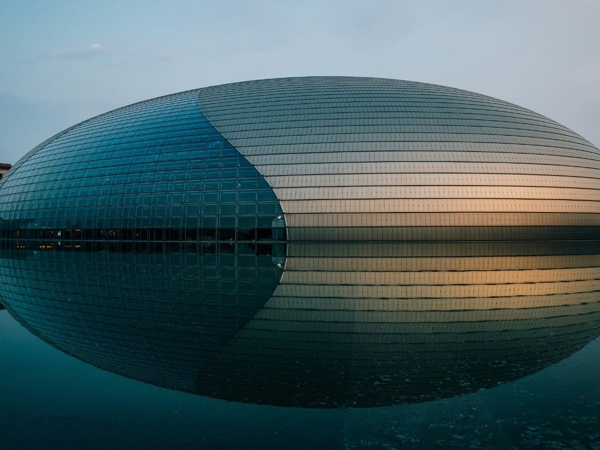 National centre architecture in Beijing.