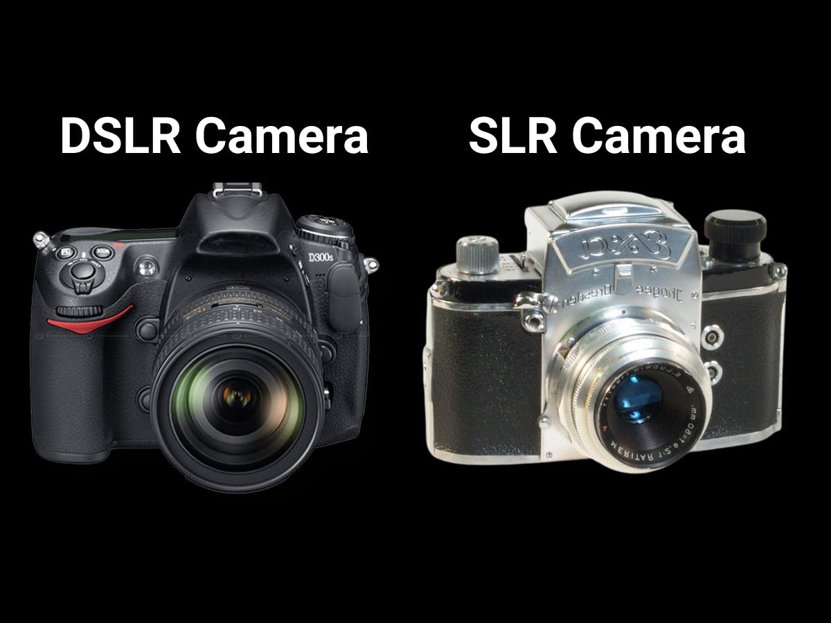DSLR vs. SLR camera.