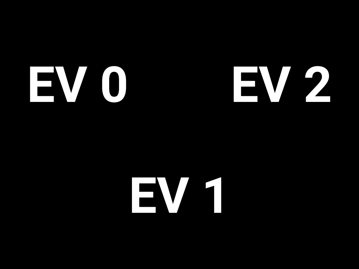 Graphic showing the exposure value numbers.