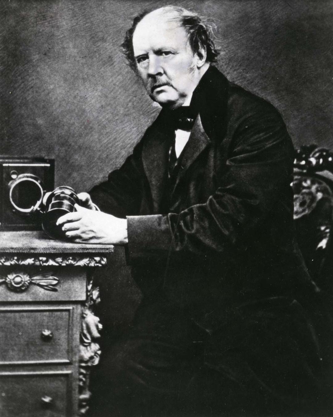 Henry Fox Talbot with his Calotype.