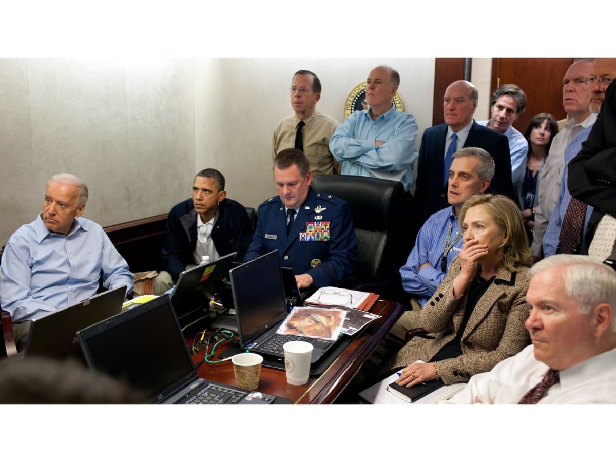 Barack Obama and the Situation Room by Pete Souza (2011)