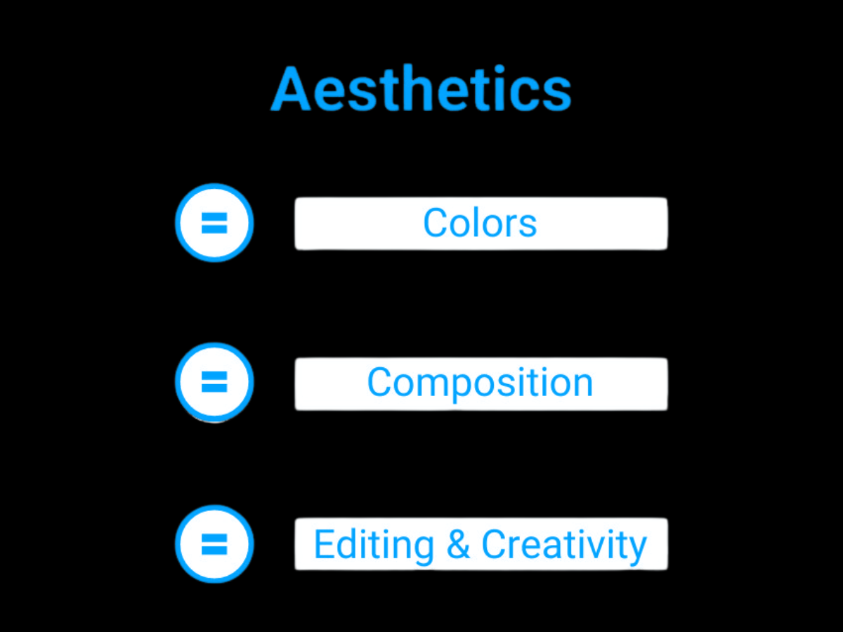 Graphic showing what makes something aesthetic.